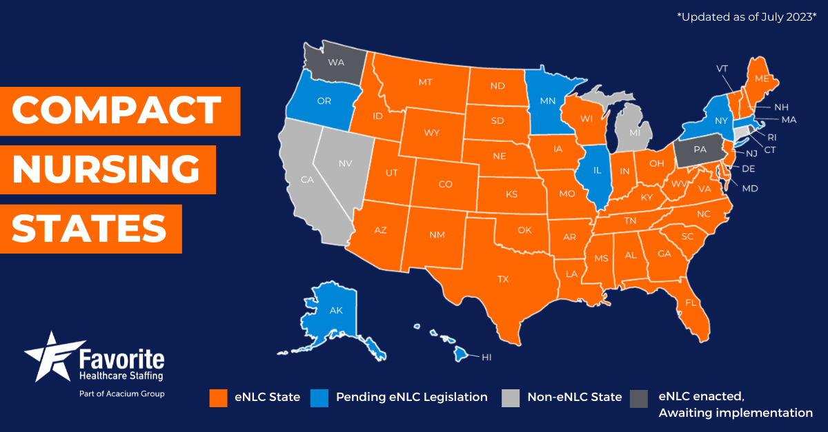 Compact Nursing License Everything You Need To Know   Compact Nursing License Map July 2023 (002) 